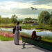 An artist’s rendering of the Emerald Trail and a restored McCoys Creek. (Groundwork Jacksonville)