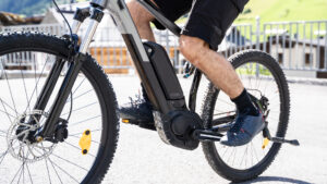 A man riding an e-bike (iStock image)