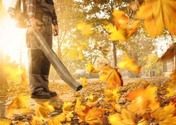 A leaf blower in action (iStock image)