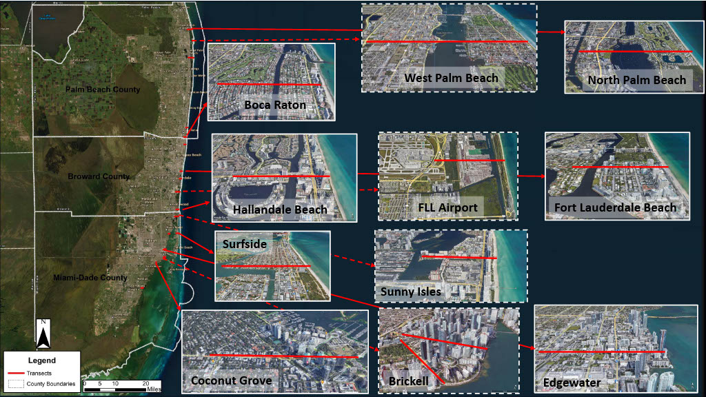 Proposed monitoring wells sites in Miami-Dade County (Miguel Valencia/FIU)