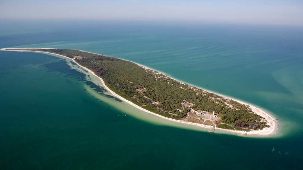 An aerial view of Egmont Key (iStock image)
