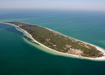 An aerial view of Egmont Key (iStock image)