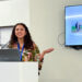 University of Miami School of Law student Kaitlyn Jauregu presented on single-use plastics at the COP28 climate summit in the United Arab Emirates in December. (Photo: Courtesy of Kaitlyn Jauregui)