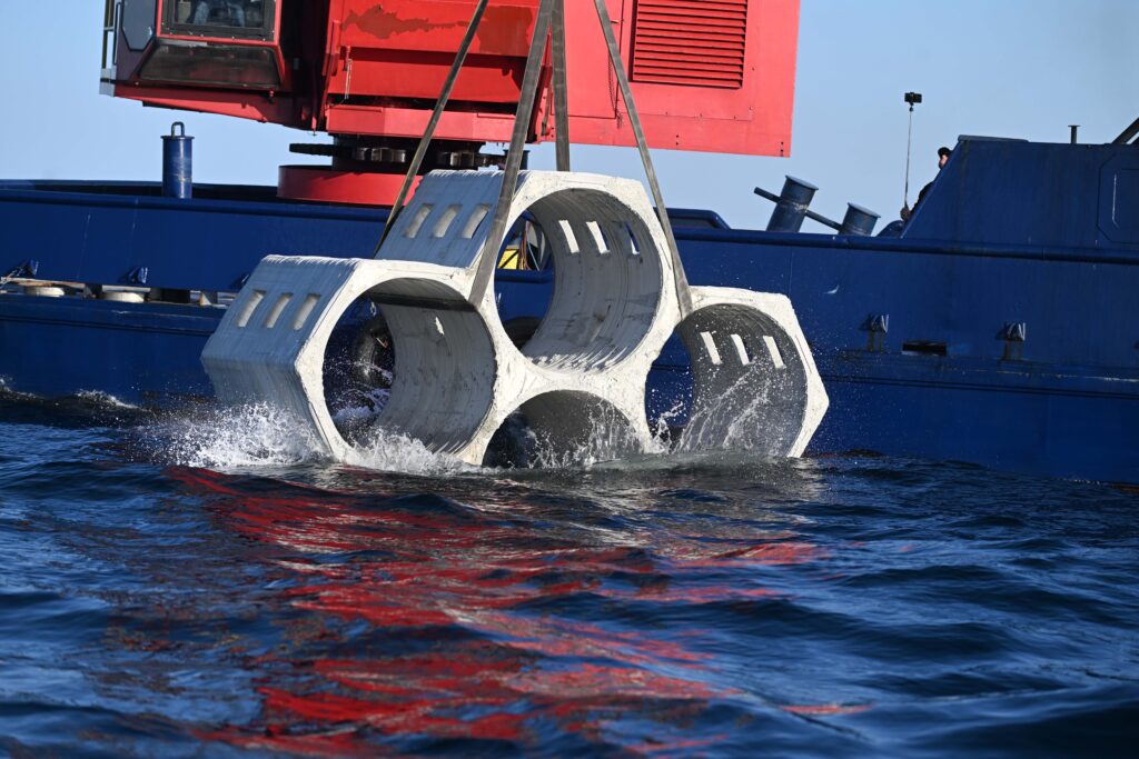 1Print works with the University of Miami to produce its SEAHIVE structures, which are designed to reduce wave energy and flooding, create marine habitats and enhance coastal resilience. (1Print photo)