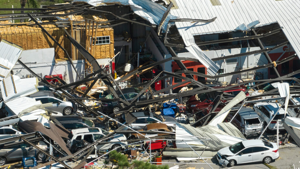 Industrial buildings in Florida destroyed by Hurricane Ian (iStock image)
