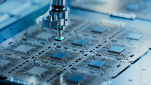 A closeup of the microchip production process (iStock image)