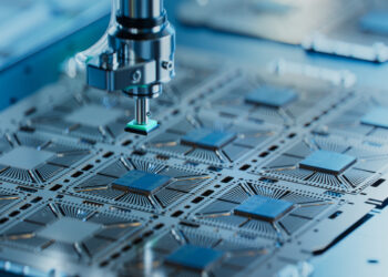 A closeup of the microchip production process (iStock image)