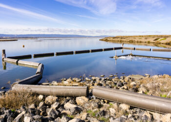 An open flood control gate in San Jose, California. (iStock image)