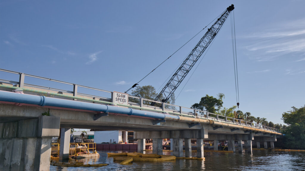 Construction is done on a Florida bridge to make a more resilient structure (iStock image)