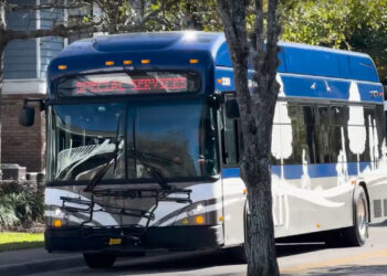 A screenshot from the video, “Electric Beats on City Streets: Our Electric Bus Revolution." (City of Gainesville)