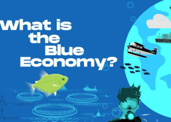 A screenshot from the video, "What is the blue economy? (FAU CES)