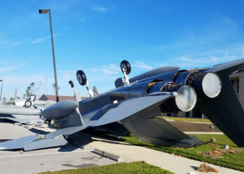 Hurricane Michael left Tyndall Air Force base in near complete destruction. (U.S. Air National Guard courtesy photo)