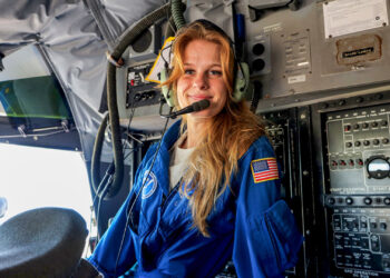 University of Miami graduate student Devon Ledbetter is creating a virtual reality experience on the work of hurricane hunters and their flights into the storm. (Photo courtesy of Devon Ledbetter)