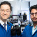 Hoyong Chung, an associate professor in the FAMU-FSU College of Engineering, and postdoctoral researcher Arijit Ghorai developed a new, biomass-based material that can be used to repeatedly capture and release carbon dioxide. (Scott Holstein/FAMU-FSU College of Engineering)
