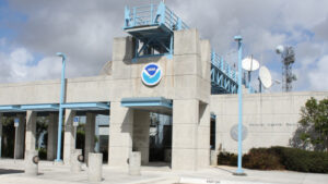 The National Hurricane Center is co-located with the Miami National Weather Service Forecast Office on the main campus of Florida International University in Miami. (NHC/NOAA, Public domain, via Wikimedia Commons)