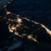 A picture of Florida at night taken by astronauts on the International Space Station (Earth Science and Remote Sensing Unit, NASA-Johnson Space Center, Public domain, via Wikimedia Commons)