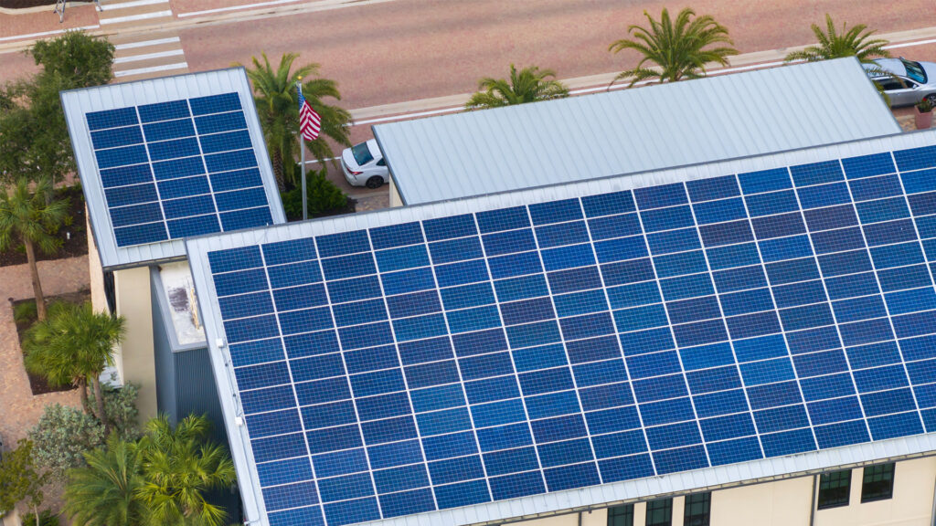 Solar panels on a rooftop in Florida (iStock image)