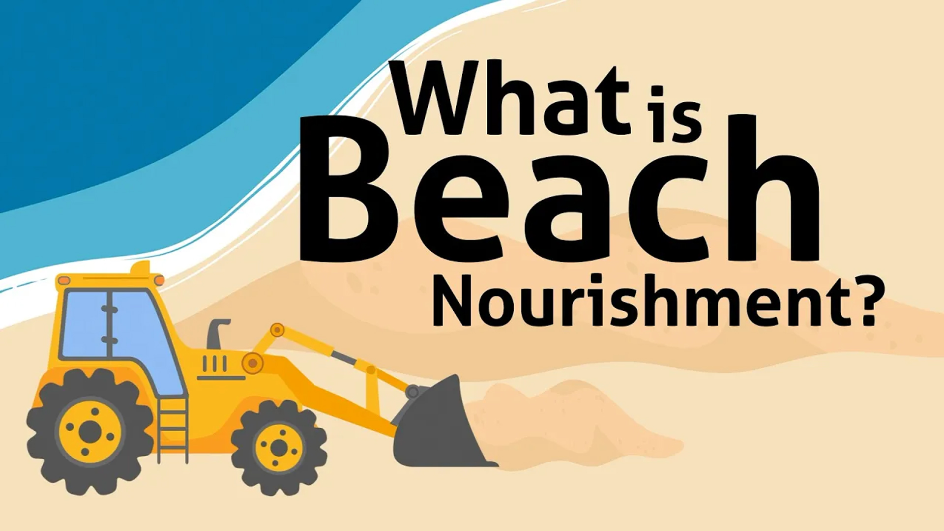 A screenshot from the bite-sized video, "What is beach nourishment?" (FAU CES)