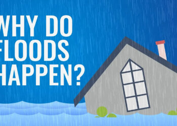 A screenshot from the bite-sized video, "Why do floods happen?" (FAU CES)