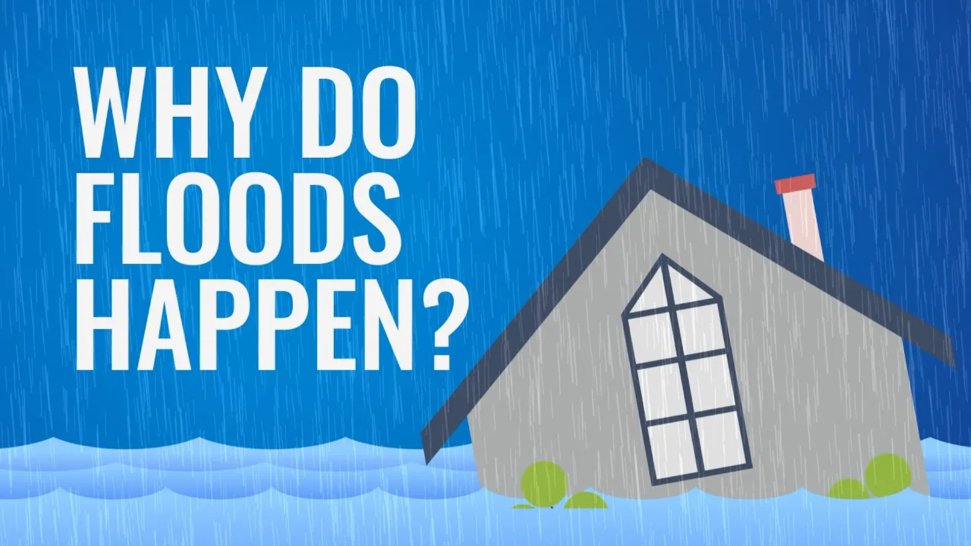 A screenshot from the bite-sized video, "Why do floods happen?" (FAU CES)