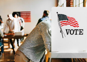 A voting booth at a polling place (iStock image)