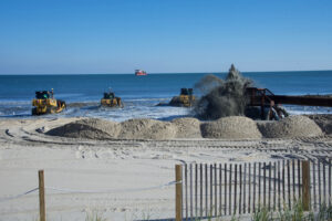 A beach renourishment project in Ocean City, MD. (Maryland GovPics, CC BY-ND 4.0, via flickr)