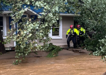 Federal Emergency Management Agency search and rescue operations are conducted in Polk County, North Carolina, after Hurricane Helene. (FEMA photo, via Defense Visual Information Distribution Service)