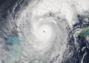 A satellite image of Hurricane Milton on Oct. 8 (VIIRS imagery from the NOAA-21 Satellite, Public domain, via Wikimedia Commons)