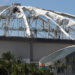High winds and rain from Hurricane Milton destroyed the roof of Tropicana Field, home to the Tampa Bay Rays, on Wednesday night as it descended upon St. Petersburg, Fla., and the surrounding area. No one was injured by the damage to the ballpark. ( Mark Rankin/U.S. Army Corps of Engineers, Jacksonville District, via Defense Visual Information Distribution Service)