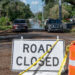 After Hurricane Milton, many streets in Tampa were flooded and closed. This street was still closed four days after the storm. (Liz Roll/Federal Emergency Management Agency, via Defense Visual Information Distribution Service)