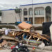 Wreckage from Hurricane Helene remained strewn across streets in Clearwater in the days preceding Hurricane Milton. (Ayurella Horn-Muller/Grist)