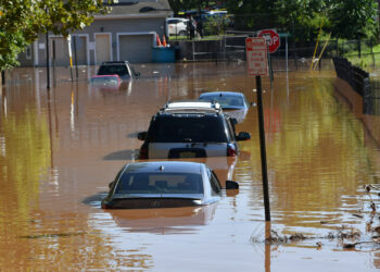 Cars submerged due to flooding in New Brunswick, N.J., after Hurricane Ida. (iStock image)