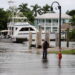 FAU Center for Environmental Studies staff measure water levels in Fort Lauderdale during king tide flooding on Oct. 18. (FAU CES)