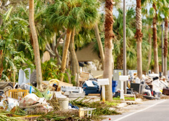 Belongings are piled outside of flooded homes in St. Pete Beach following Hurricane Milton (iStock image)