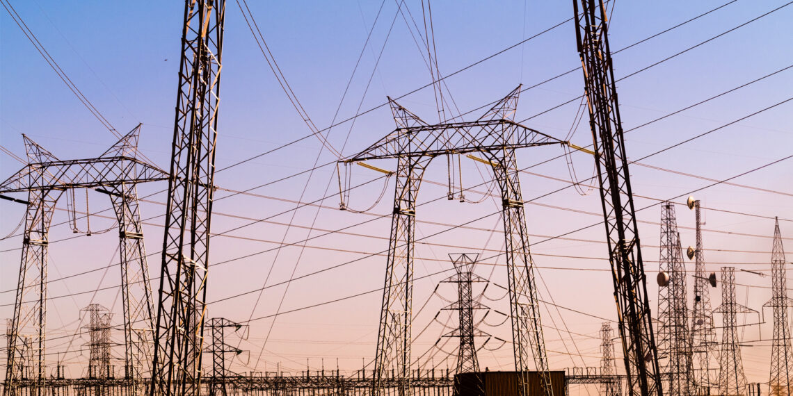 High voltage electricity towers at a substation (iStock image)