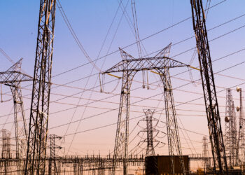High voltage electricity towers at a substation (iStock image)