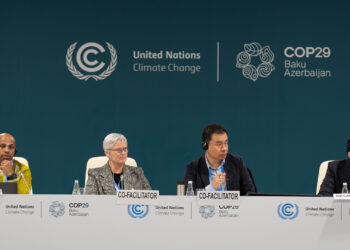 Negotiations are held at the United Nations climate change conference known as COP29. (UN Climate Change - Kiara Worth, via Flickr, CC BY-NC-SA 2.0)