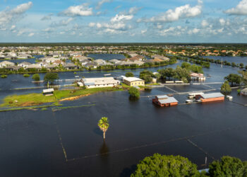 Flooded rural land around Sarasota after Hurricane Debby (iStock image)