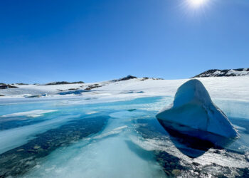 Arctic sea ice is diminishing at an alarming rate, reducing the polar region's cooling effect. (Photo courtesy of Paquita Zuidema)