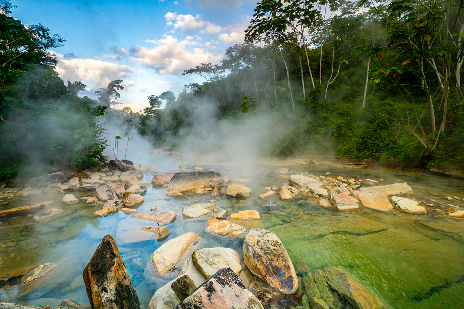The boiling river, a tributary of the Amazon River. (Photo courtesy of Riley Fortier)