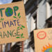 Signs at a climate change demonstration (iStock image)