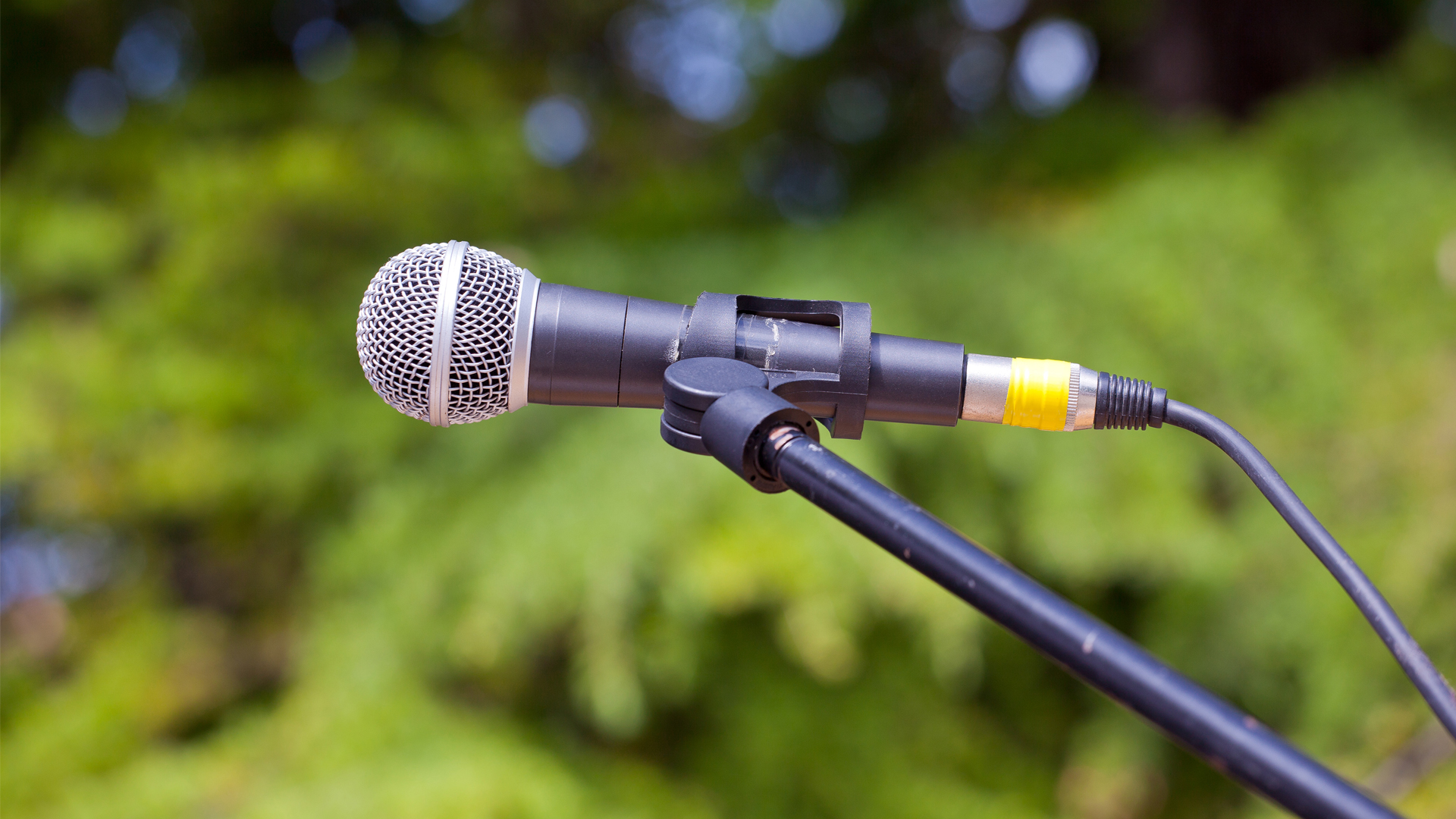 Close-up photo of a microphone (iStock image)