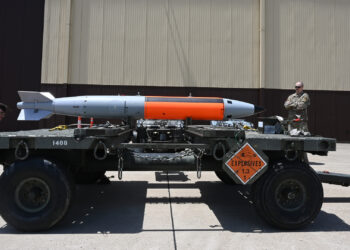 The Energy Department recently finished modernizing the B61-12 nuclear bomb, extending its service life by at least 20 years. (Devan Halstead, U.S. Air Force)