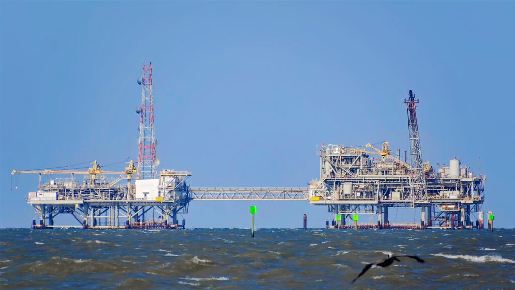 An offshore natural gas rig in the Gulf of Mexico. (iStock image)