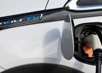 A Chevy Bolt electric vehicle charging (iStock image)