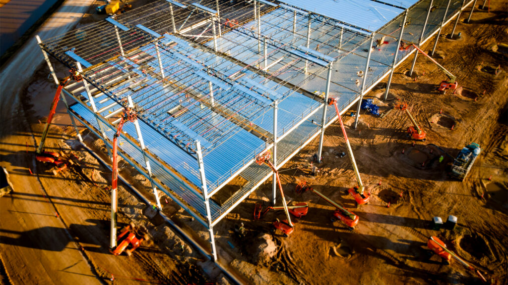 An electric vehicle and battery plant under construction in Texas (iStock image)