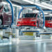 An electric vehicle assembly line (iStock image)