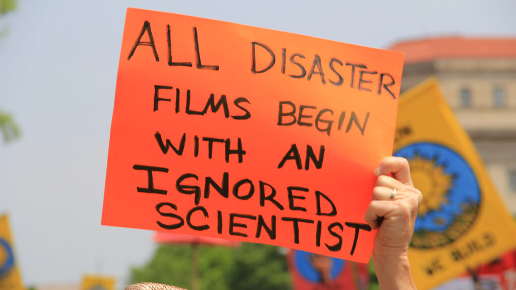 A sign at the People's Climate March in Washington, D.C., in 2017 (Dcpeopleandeventsof2017, CC BY-SA 4.0, via Wikimedia Commons)