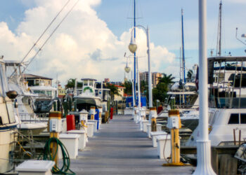Boats docked on a pier in Clearwater Beach (iStock image)