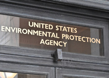 A sign above a door at the U.S. Environmental Protection Agency headquarters building in Washington (G. Edward Johnson, CC BY 4.0, via Wikimedia Commons)